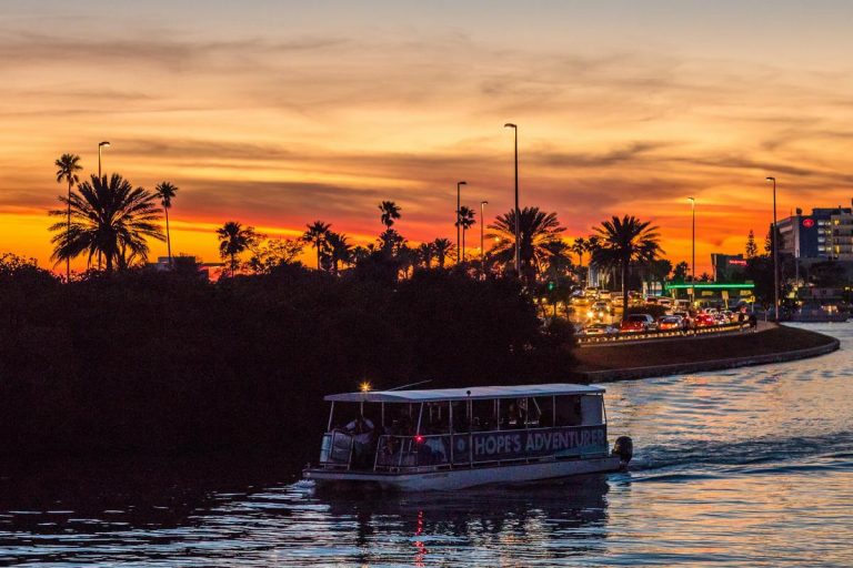 sunset boat